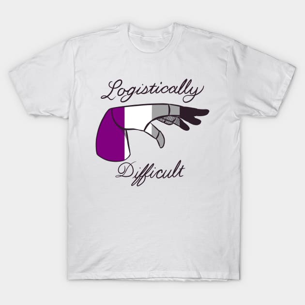 Logistically Difficult - Asexual T-Shirt by CosmicFlyer